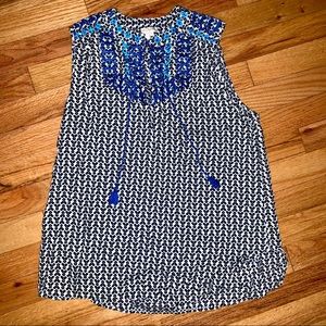 JCrew embroidered tank